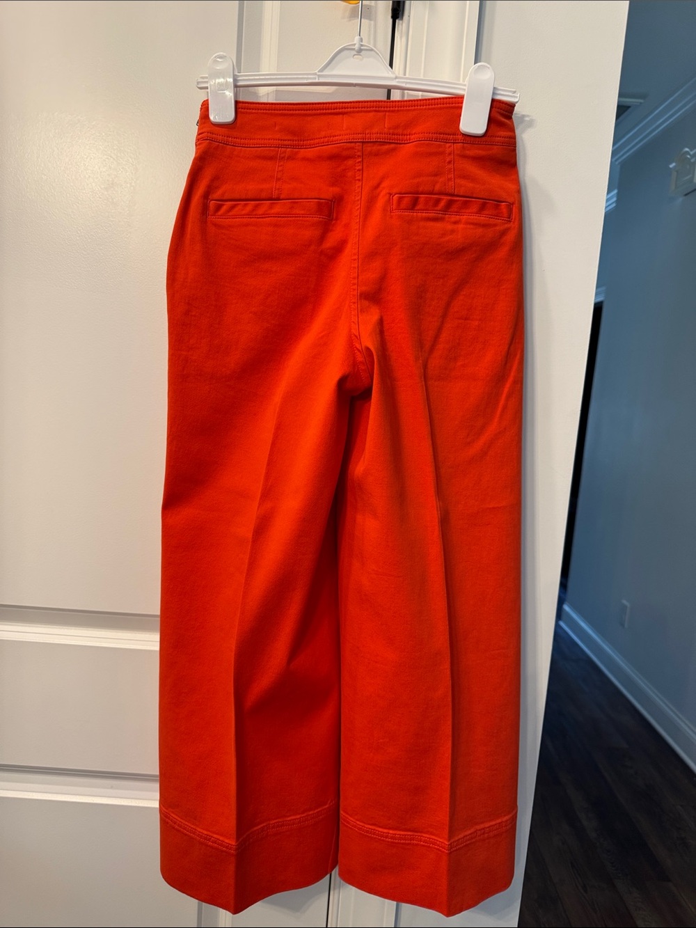 Anthropologie Maeve Bright Orange High-Rise Trousers - Picture 3 of 4
